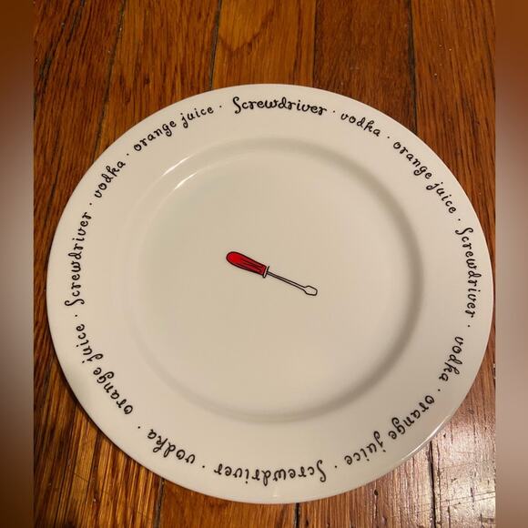 POTTERY BARN ‘Bar Lingo’ Appetizer Plates (set of 4) - Picture 6 of 7